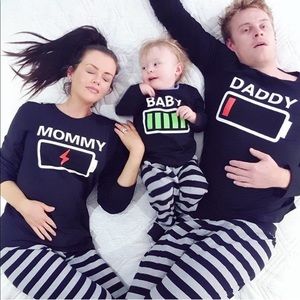Family pajamas/ Mom, Dad and Baby pajamas